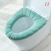 Zimowa ciepła nakładka na deskę sedesową Closestool Mat 1 szt. Zmywalne akcesoria łazienkowe Knitting Pure Color miękka podkładka w kształcie litery O deska sedesowa