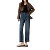 360 High Waist Cropped Straight Leg Cane Denim Jeans For Women - Versatile Casual Style