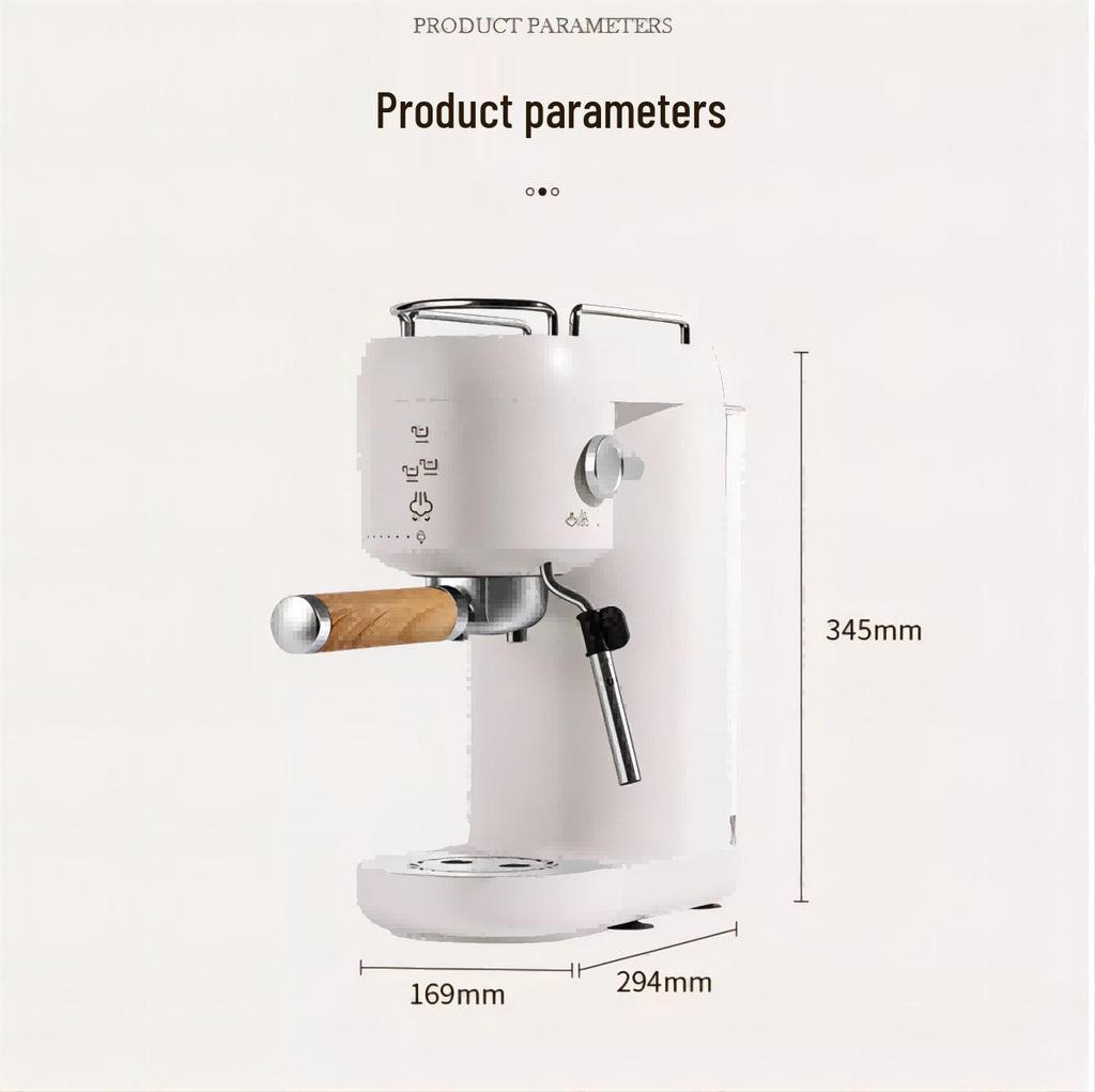 Italian Semi-Automatic Coffee Machine with Integrated Milk Frother