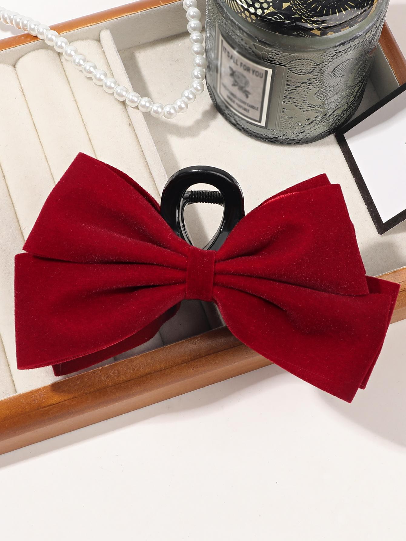 

1 шт. атласный бант-заколка-краб для женщин и девочек, бант-заколка-краб для волос, стильная сильная фиксация, заколка-краб для густых тонких волос