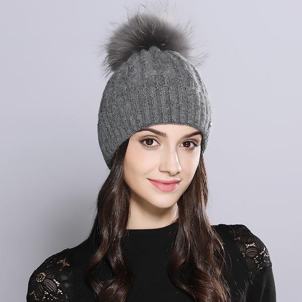 Buy Woman Winter Hats Wool Raccoon Fur Pom Pom Stripe Autumn Winter Women S Knitted Hat Female Skullies At Affordable Prices Free Shipping Real Reviews With Photos Joom