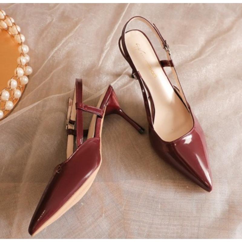 Fashion New Brand Plus Size 34-42 Women Heeled Sandals Retro Rome High Heels Shoes Women High Heel INS Leather Buckle Pumps Mules
