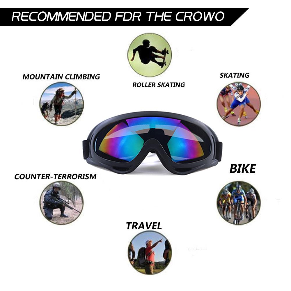 Motorcycle Glasses Anti Glare Motocross Sunglasses Sports Ski Goggles Windproof Dustproof UV Protective Gears Accessories