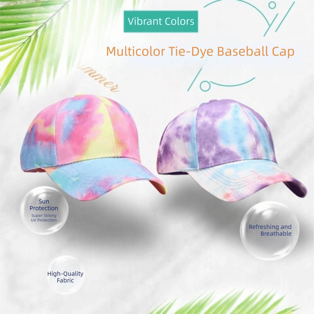 Simple Colorful Graffiti Baseball Cap Adjustable Versatile Outdoor Sports Hat Sun Protection Duck Tongue Hat for Men and Women