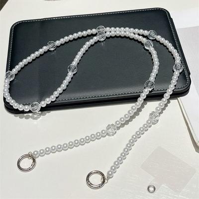 Chaîne de téléphone bandoulière longue mode, cordon de téléphone à perles douces, pendentif sac bandoulière long pour téléphone portable en acrylique
