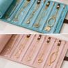 Rotolo Organizer per Gioielli da Viaggio Custodia Portatile per Gioielli per Collane Orecchini Anelli Braccialetti Borsa Portaoggetti con Tasche Trasparenti con Zip