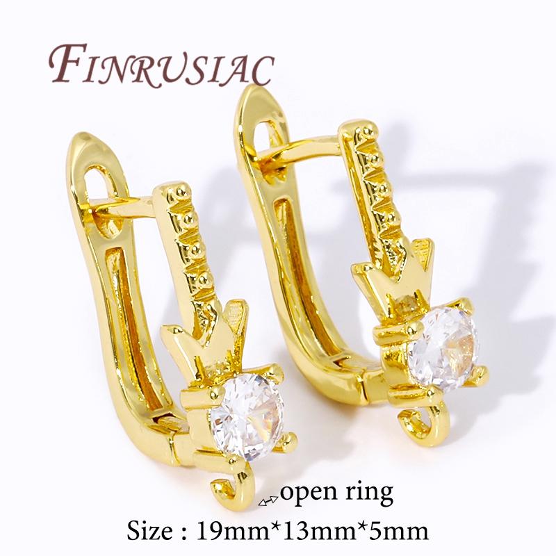 Multi Styles 18K Gold Plated Earwires Fasteners Earring Hooks Clasps Accessories For DIY Women's Anti-Allergy Earrings Making