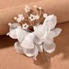 1Pair Wedding U Shape Hair Clips Bridal Headpiece Mesh Flower Pearl Hairpins Women Wedding Hair Accessories Bridal Headdress