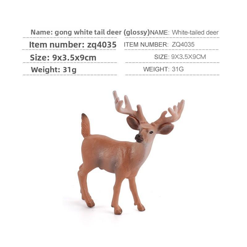 Christmas Reindeer Animal Model Pvc Static Decor For Holiday Table Centerpiece