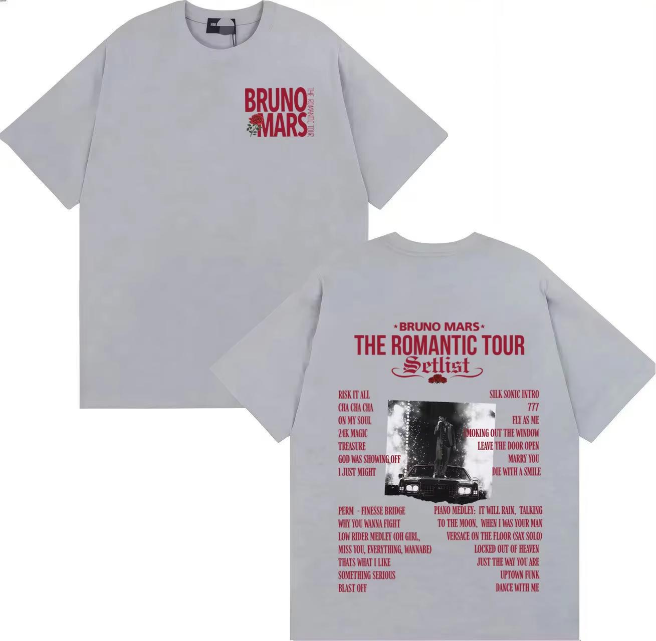 

The RoUnisextic Tour Album 2026 Tshrit American Singersongwriter Bruno Mars High Quality Fashion Teeshirt pure Cotton Cozy Tops 4XL