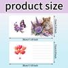 6PCS DIY Rhinestone Diamond Art Mosaic Postcards Diamond Art Greeting Cards Creative Birthday & Thanksgiving Card Kit