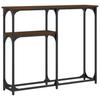 Console Table Brown Oak Effect 90 x 22.5 x 75 cm Wood Based Panel