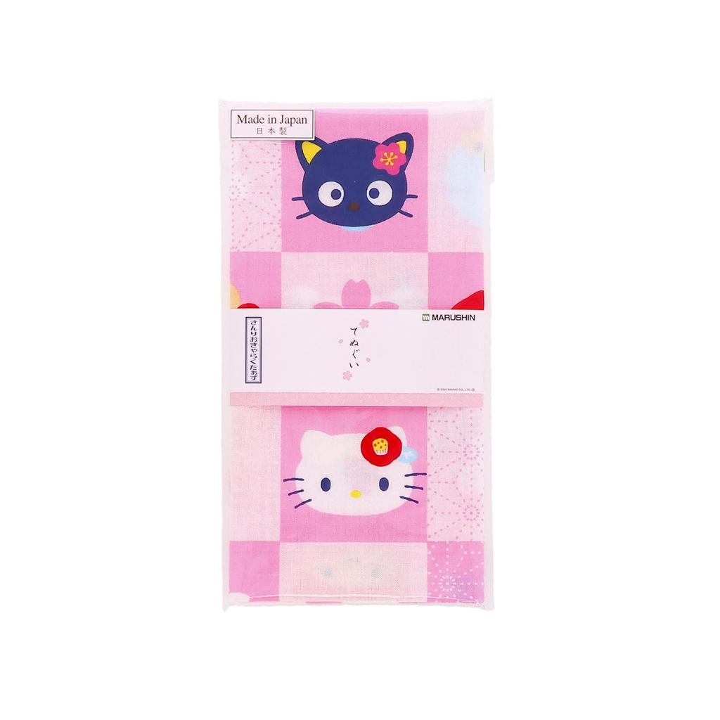 Marushin Tenugui hand Sanrio Characters Sakura Biyori Blossom Nostalgic Revival Made in Japan Bath Towel Souvenir Overseas Foreign Dishcloth