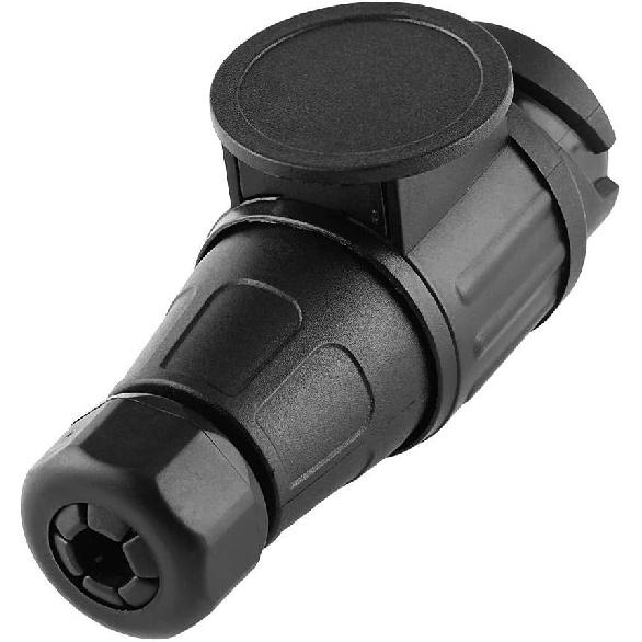 Anhängeradapter, 12V 13-poliger elektrischer Anhängerstecker, Kunststoff 13-poliger Verkabelungssteckverbinder-Adapter, Schwarz