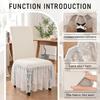 Stretchable Elastic Chair Cover Thickened Full Wrap Stool Cover Chair Cover with Skirt  Home Use