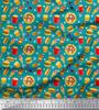 Soimoi Japan Crepe Satin Fabric Cold Drink,Pizza & Burger Food Printed Fabric 1 metre 42 Inch