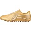 Li Ning Brocade TF Turf Artificial Turf Cushioning Slip Resistant Soccer Shoes Men's Traditional Gold YSTT021-4