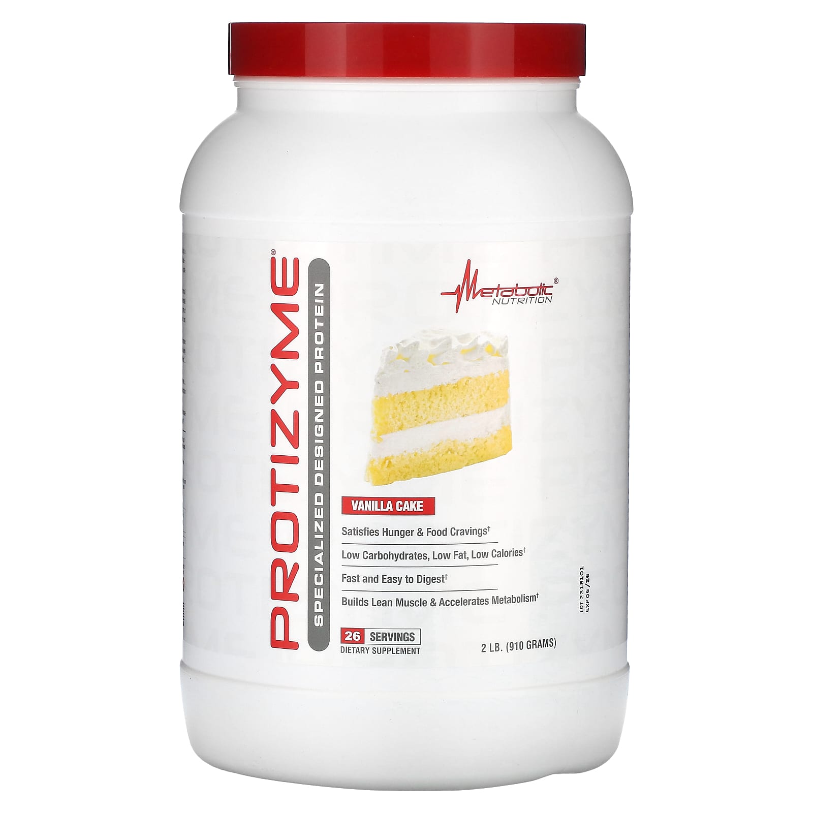 

Protezyme, Special Design Protein, Vanilla Cake, 910G(2Lb)