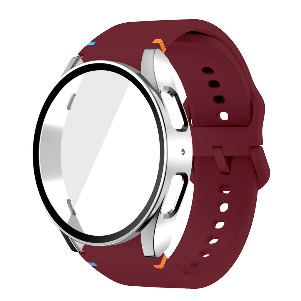 Silikonarmband für Samsung Watch 7 6 5 4 40mm 44mm 5Pro 45mm Armband Mit Hülle Displayschutz Bumper Abdeckung für Handgelenkschmuck