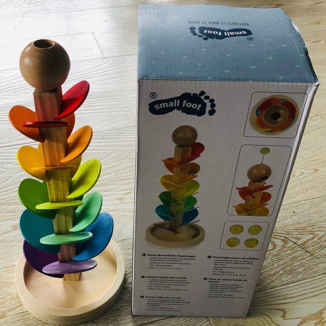 Assembling Building Blocks Mulitcolor Leaves Ball Inverted Beads Game Assembly Model Kindergarten Music Rainbow Tree Educational