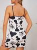 2025 Valentine's Day Red Heart Print Camisole Nightdress for Women