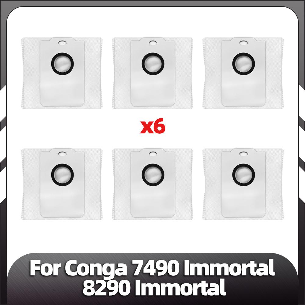 Compatible for Conga 7490 Immortal Series / 8290 Immortal Series Main Side Brush Replacement HEPA Filter Mop Pads Spare Parts