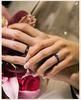 Couple Heart Rings Stainless Steel Love Stone Wedding Band Promised Rings for Her and His Jewelry Anniversary Gift