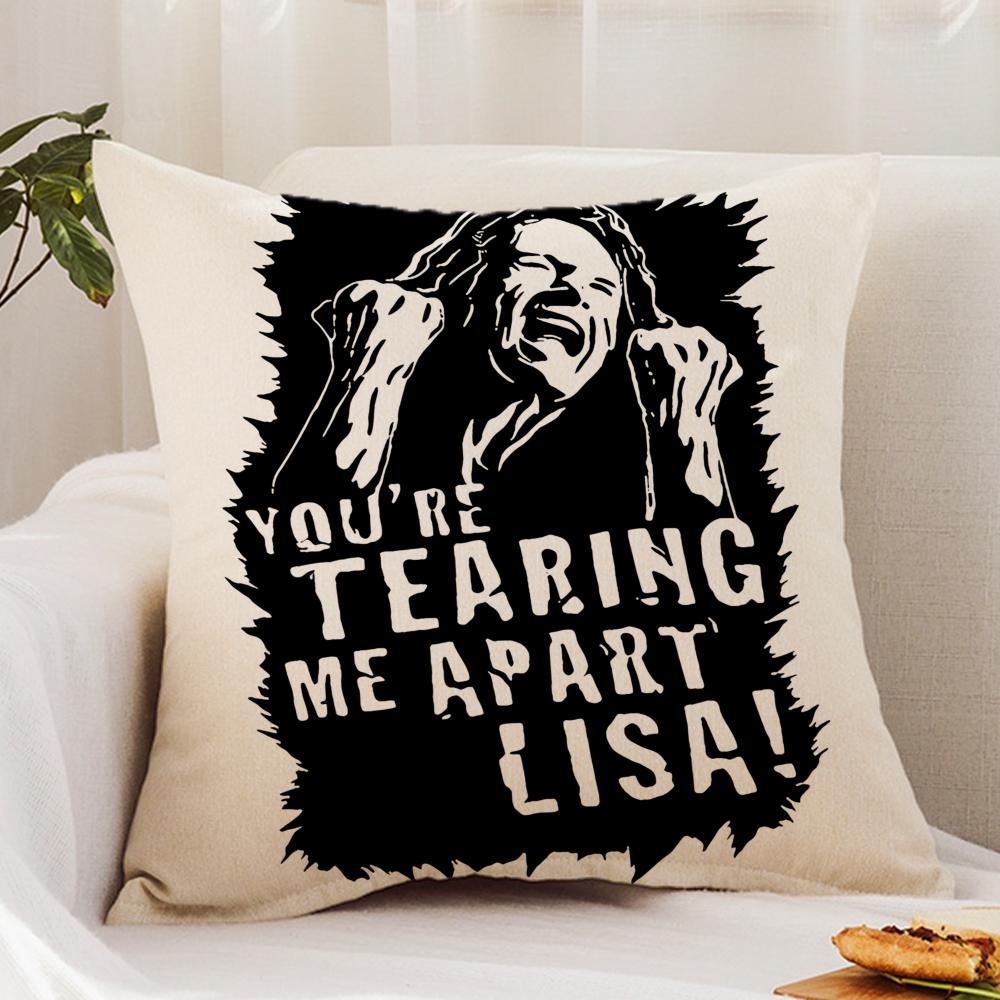 The R-Room T-Tommy Wiseau Cushion Cover Premium Comfort Reversible Pillow Cover - Dual - Use Design for Home & Car 12x12Inch