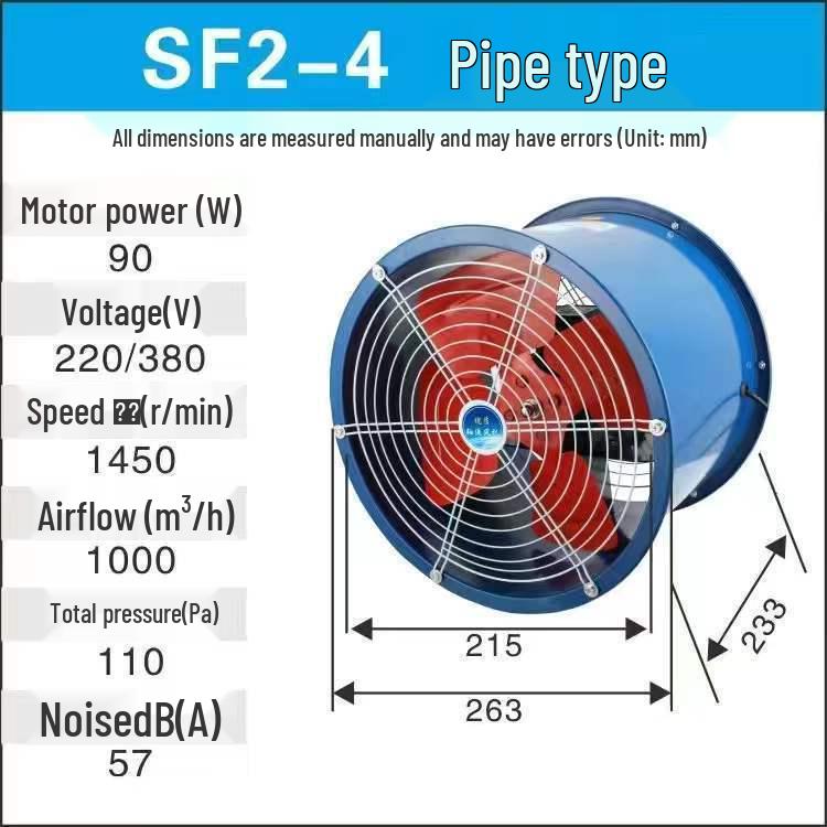 Silent SF Axial Fan: Low-Noise 380V & 220V Industrial Exhaust Fan for Ventilation