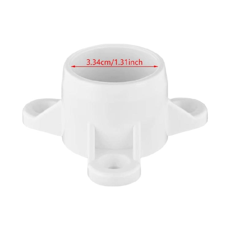 Modern Furniture Accessories 10pcs PVC Pipe Caps Flanges Table Leg Caps Multifunction  Use In DIY Furniture & Plant Stands