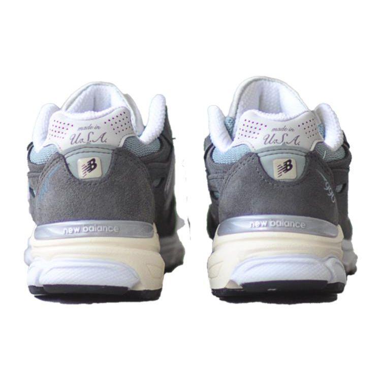 Kith x ניו באלנס 990v3 תוצרת ארה"ב כחול פלדה נעלי סניקרס יוניסקס אפור CL M990KS3