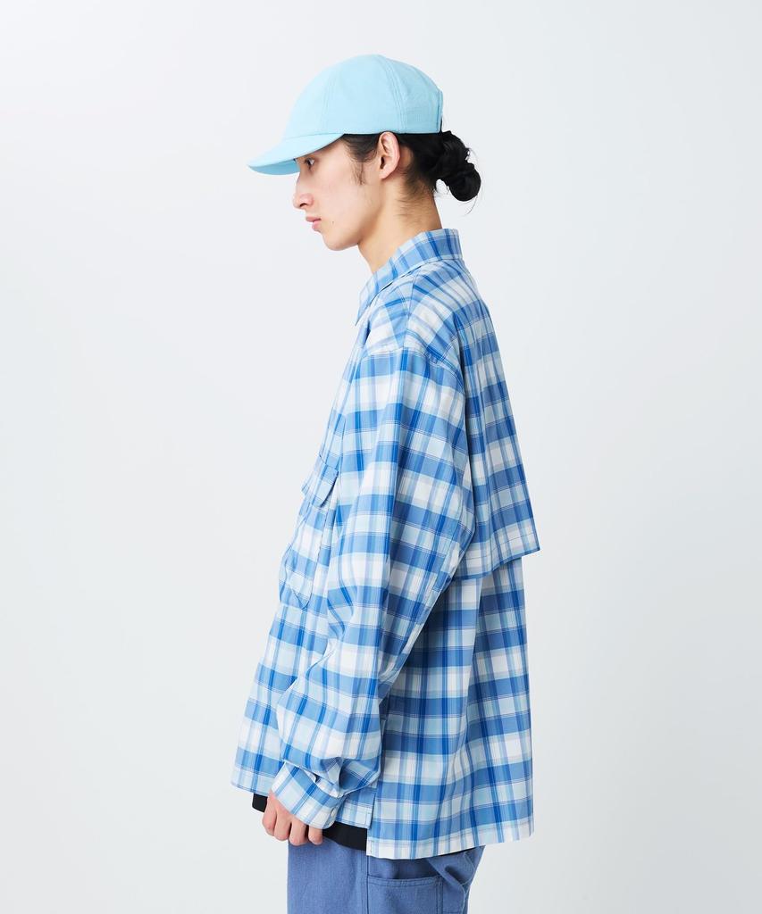 Snow Peak Fade Check Breezy Shirt Long Size M SH-26SU002 - Tops, Shirts, Sleeve, Men's & Women's, GREIGE,