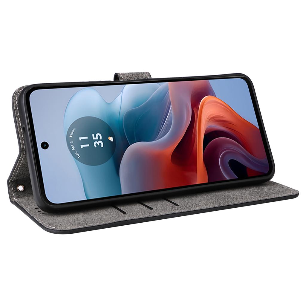 For Motorola Moto G45 5G/G34 5G Magnetic Phone Case RFID Blocking Leather Cover