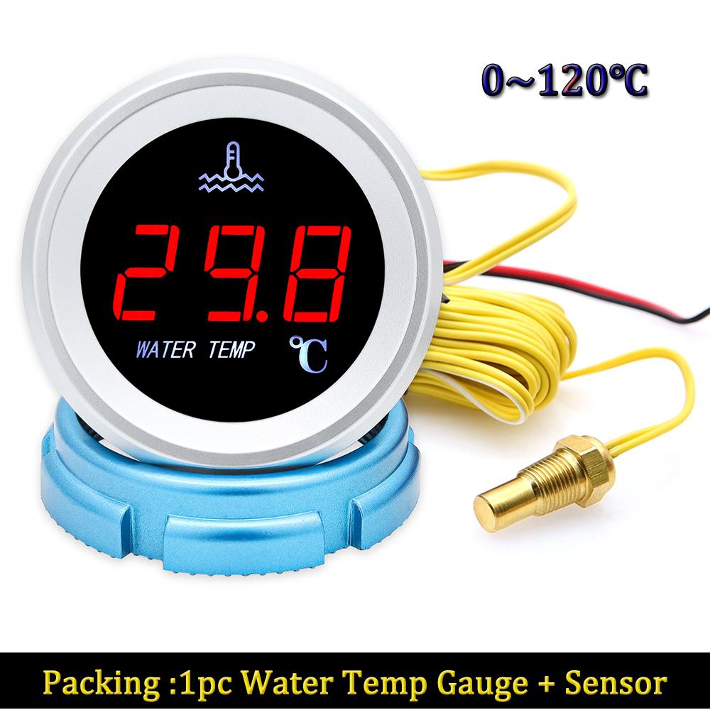 HD 52MM Car Water Temperature Gauge / Oil Level Gauge / Voltmeter Fuel Pressure Meter with 0-1.00 Mpa Oil Press Sensor 0~190 Ohm