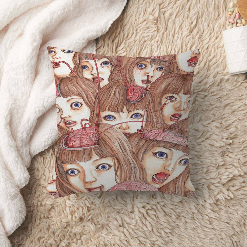 Синтаро Каго Арт Хоррор Подушка Чехол для Подушки Наволочка Гостиная Диван Домашний Декор Индивидуальный 30cmx30cm