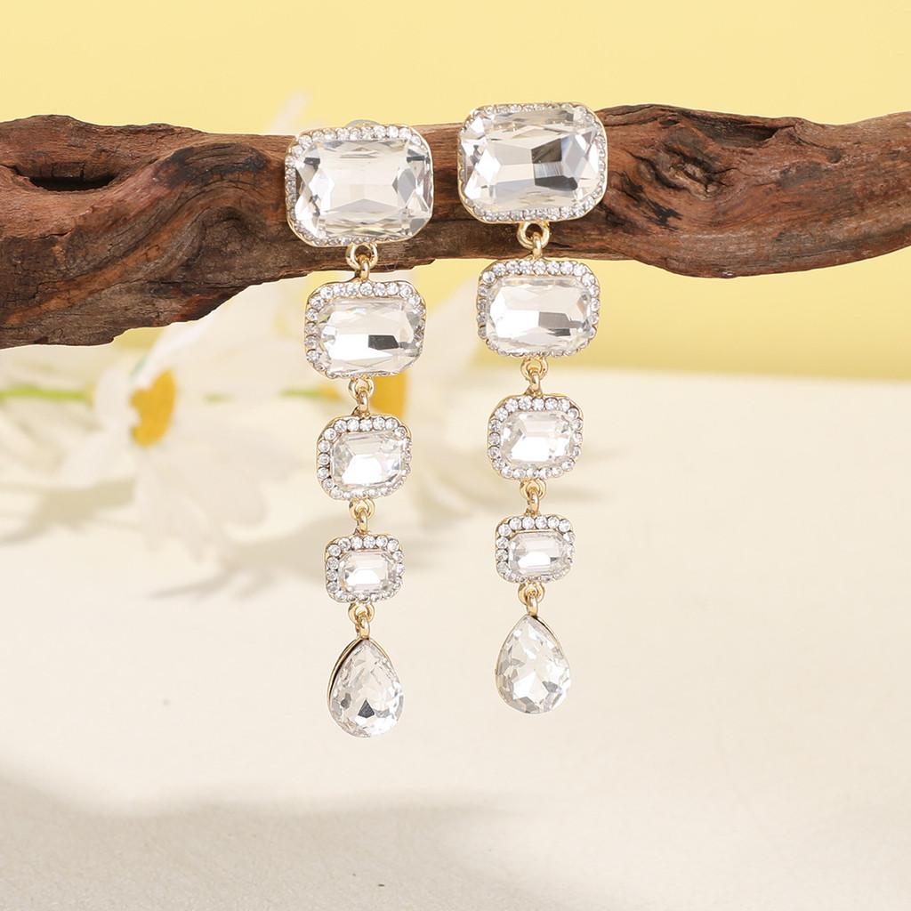 Elegante Rote Kristall Wassertropfen Ohrringe Für Damen Geschenk Modeschmuck