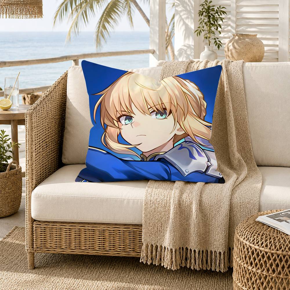Saber Artoria Pendragon Fate Grand Order FGO Pillow Case for Sofa Living Room Home office Decor Protective Cover