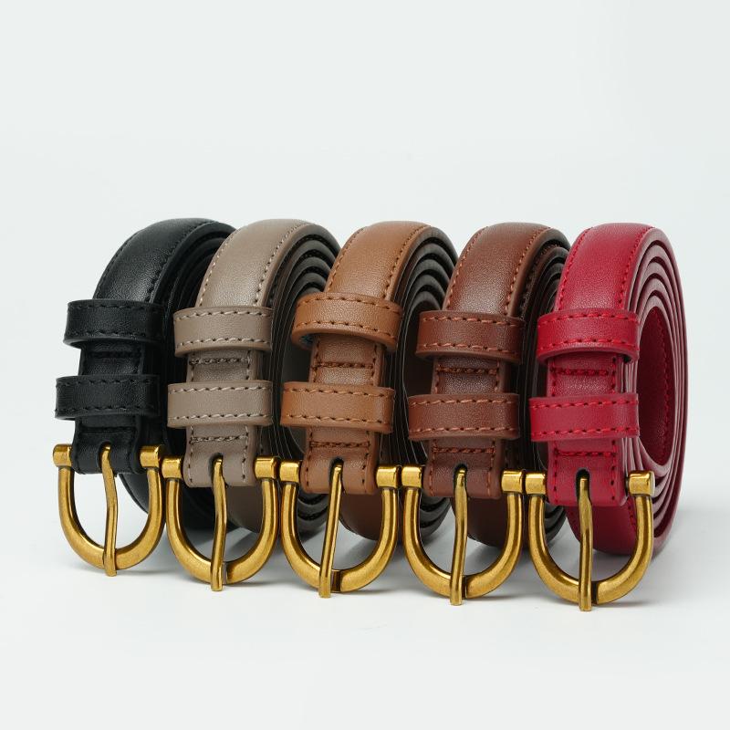 Women's Belt Korean Style Versatile Trendy Belt Jeans Fashionable Simple Skirt Belt Decorative Pin Buckle Belt for Women