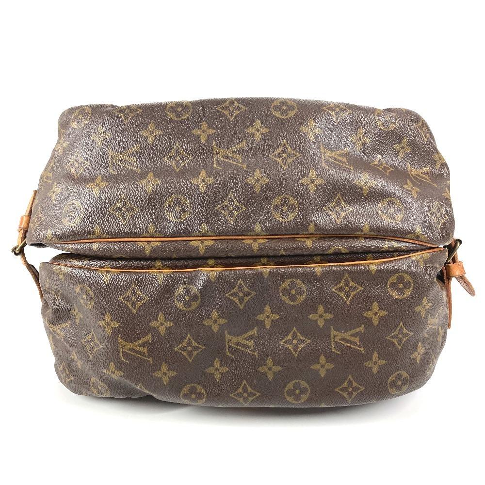 Louis Vuitton M42254 Monogram Saumur 35 Crossbody Flap Bag Shoulder Bag Brown