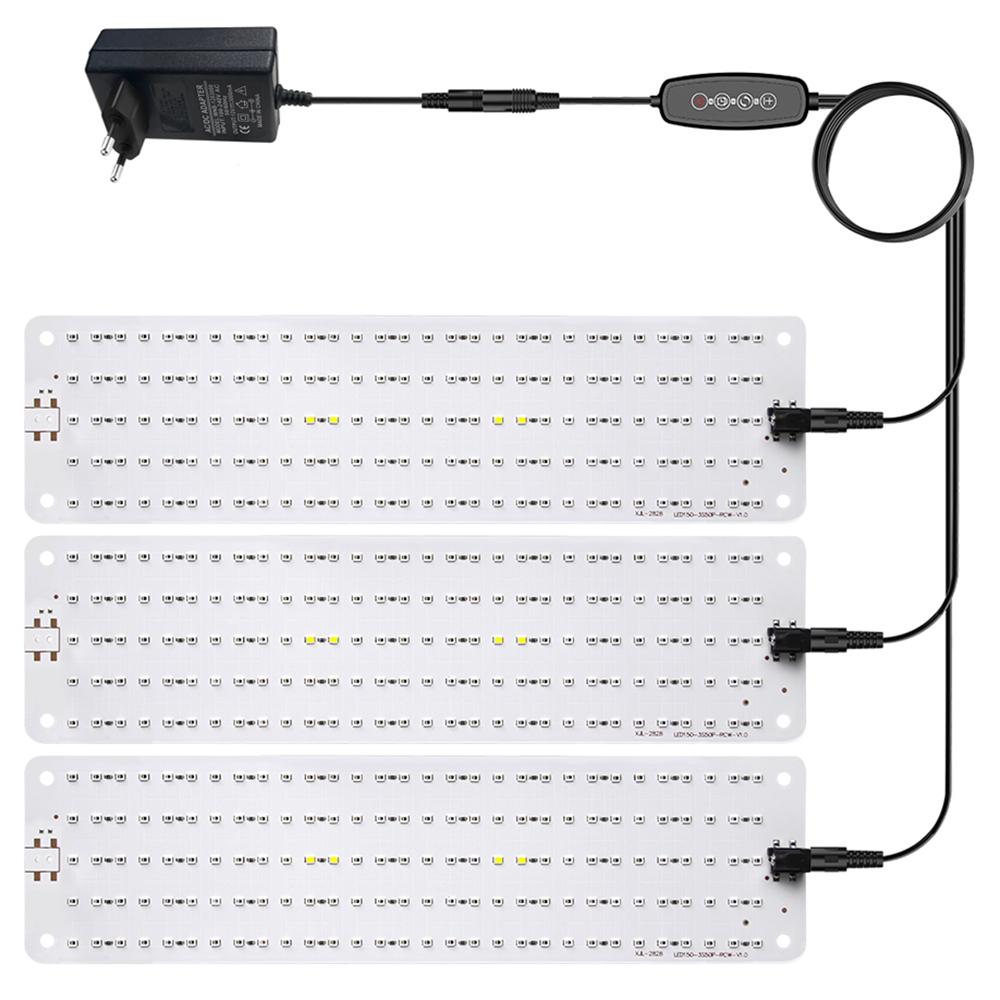 

12V 3-Panel Plant Growing Light Plant Shelf Seedling Growth Fill Light,EU Plug Warm Light
