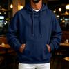 Men's Retro Hoodie Loose Fit Casual Pullover Sweatshirt for Fall Winter