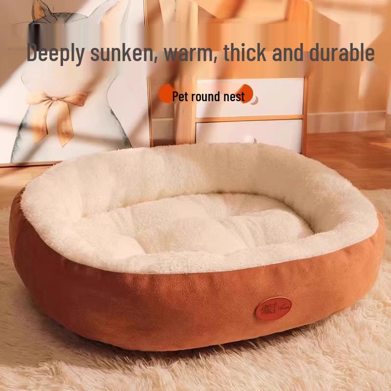 All-Season Warm Winter Dog Bed for Medium to Large Dogs and Cats