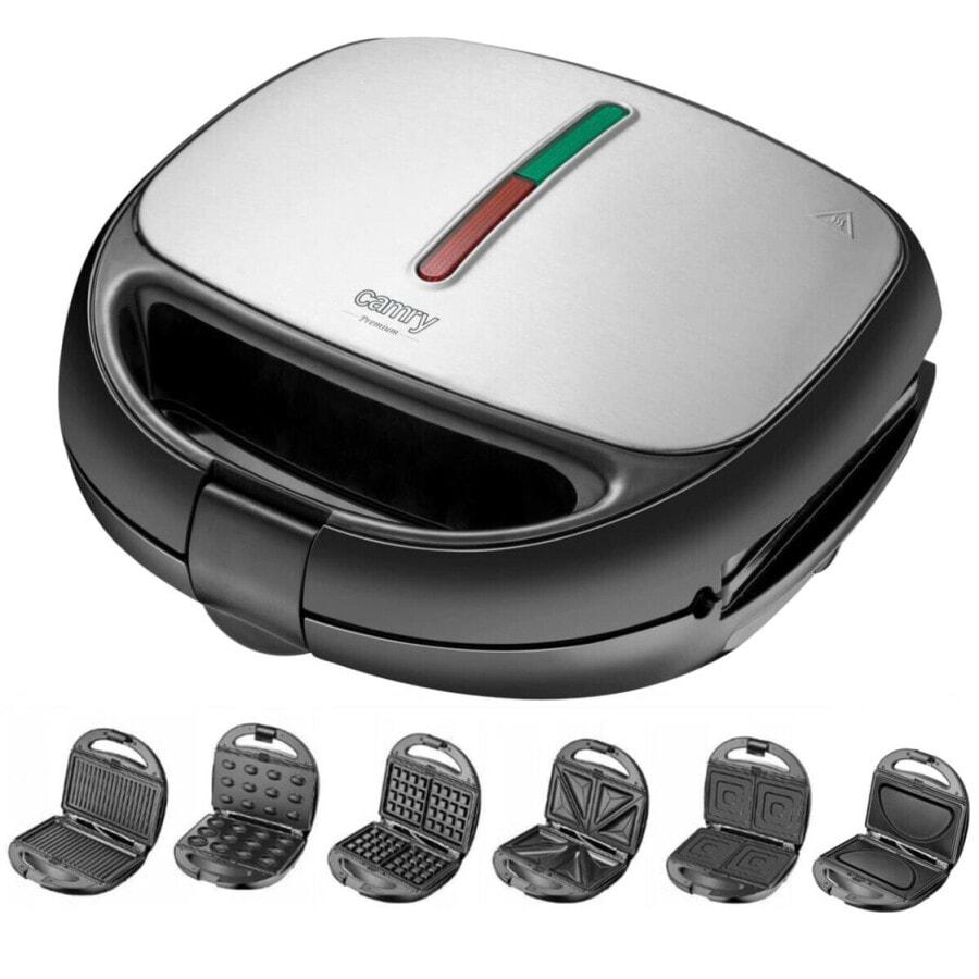 

Сэндвичница Adler CR 3057 1200 W, Чёрный Серебристый