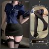 Sex Underwear Sex Police Uniform Cosplay Uniform Hot Nightclub Bar Uniform Hollow Buttocks Skirt Women