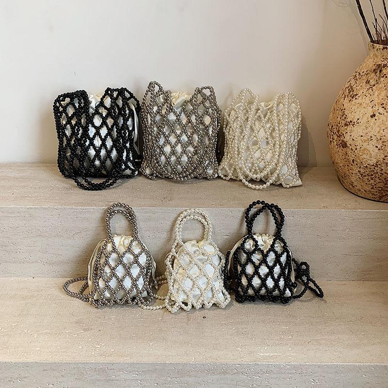 Damen-Einschultertasche Fertigprodukt - Handgewebte Handtasche mit Kettenriemen - Damen-Tasche