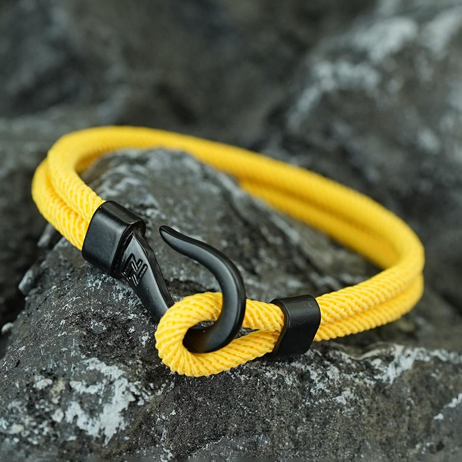 Noter Stylish Fishhook Bracelet Men 7 Colors Available Grade A 4mm String Street Hiphop Riding Sports Sweat Absorbent Braslet