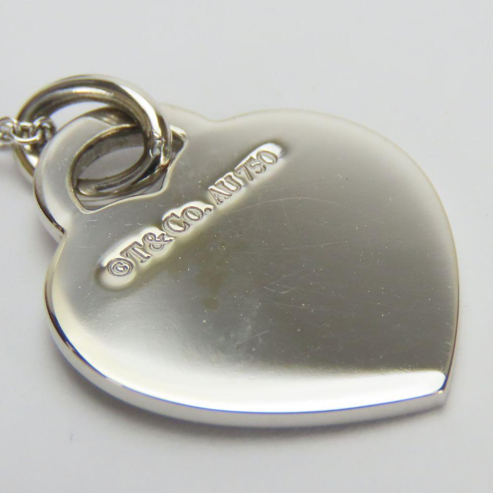 Used TIFFANY&Co. Necklace Return to heart tag K18 white gold/diamond 4.8g Accessories
