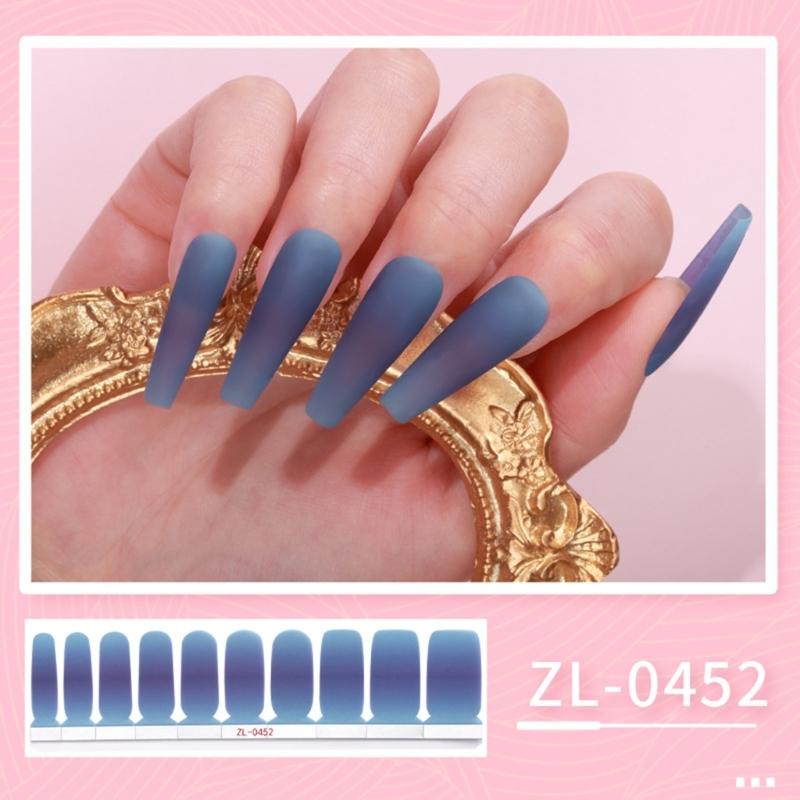 20PCS Full Nail Polish Strips Nail Wraps Decal Adhesive Nails Stickers False Nail Design Nail Polish Strips for Women