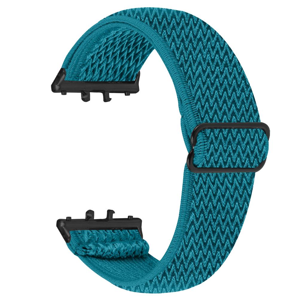 For Honor Watch X5 Watch Band Wave Pattern Nylon Woven Strap with Black Connector