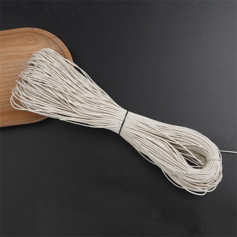 65.61yardX1mm Waxed Cotton Braiding Thread Weaving String for Handmade Bracelets Necklaces Jewelry Making Accessories